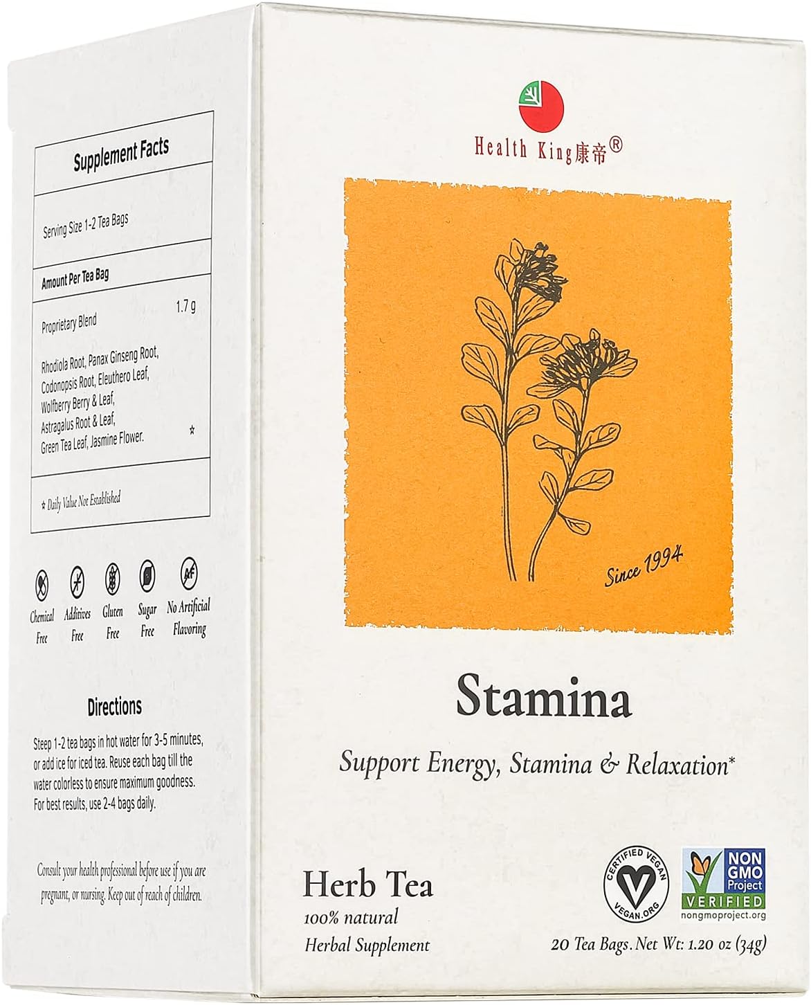 Health King Stamina Herb Tea - imagen 1